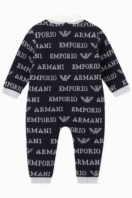 hover state of All-over EA Logo Jumpsuit in Knit