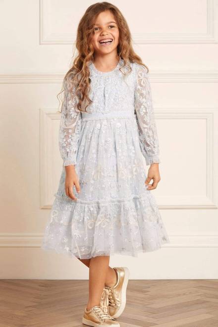 hover state of Emilana Long Sleeves Dress in Tulle  