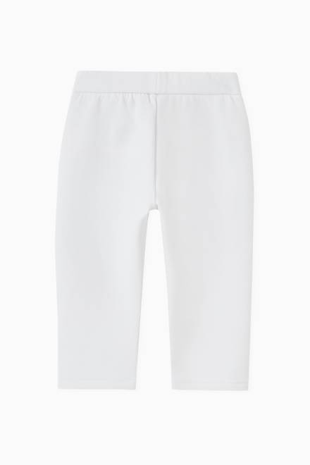 hover state of EA Text Logo Tape Trousers in Cotton Jersey 
