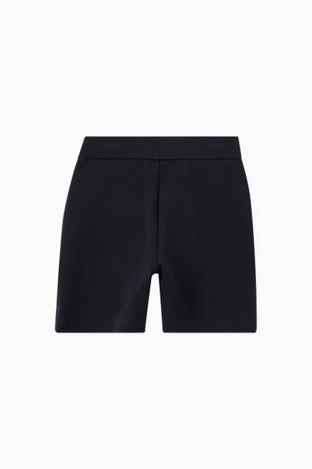 hover state of EA Logo Side Zip Tape Shorts in Cotton
