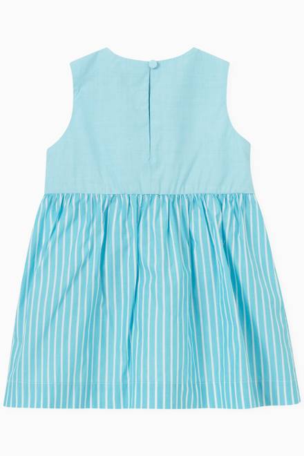 hover state of Striped Frill Dress in Cotton