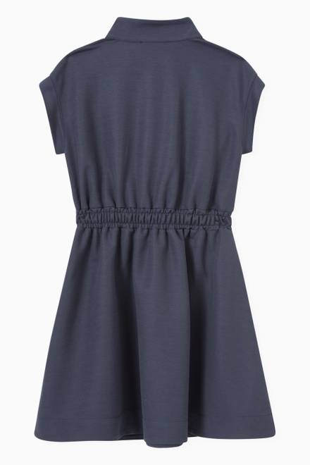 hover state of Elastic Piquet Dress in Cotton Stretch