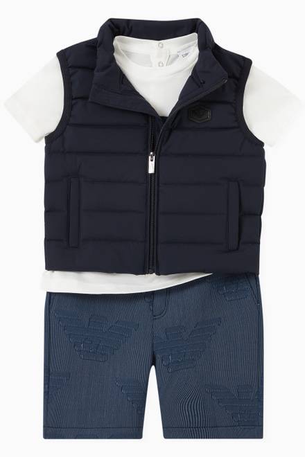 hover state of EA Quilted Gilet in Nylon Down