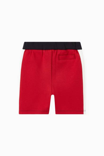 hover state of Contrast Color-block Side Shorts in Cotton
