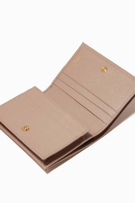 hover state of Logo Small Wallet in Saffiano Leather