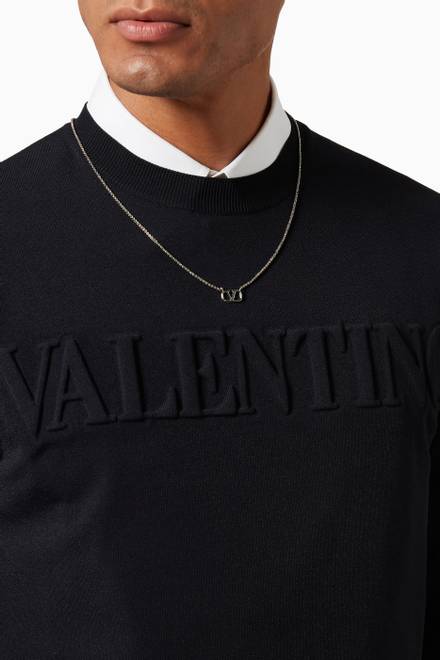 hover state of Valentino Garavani VLOGO Necklace in Metal      