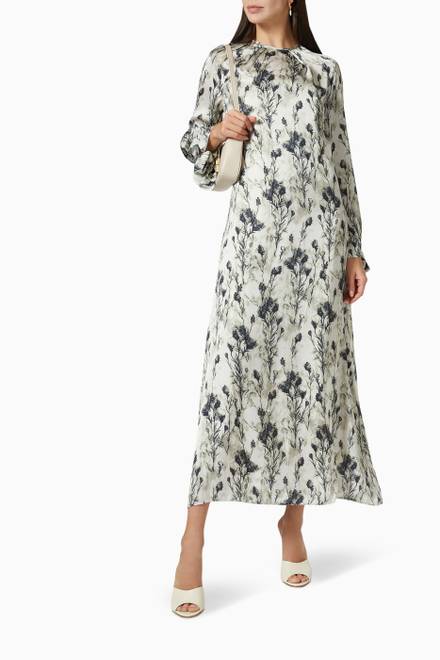 hover state of Floral Maxi Dress in Crepe   