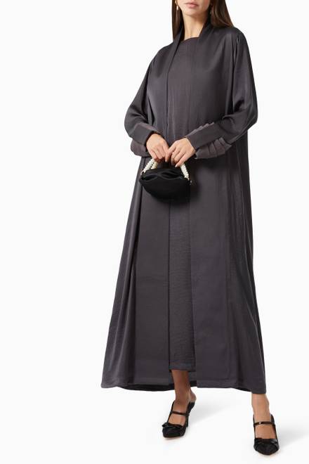 hover state of Goals Abaya Set in Satin  