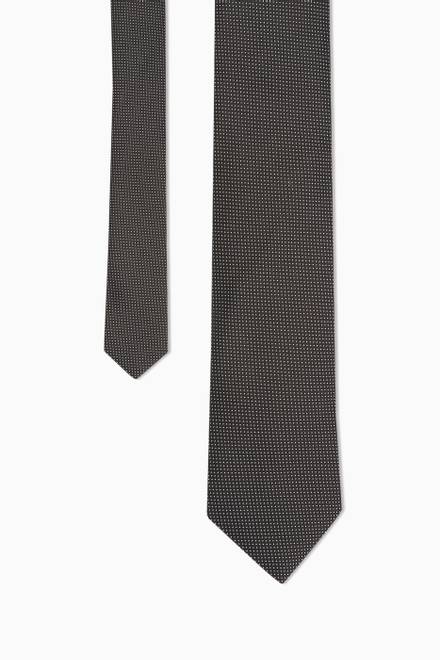 hover state of Jacquard Geometric Tie in Silk    