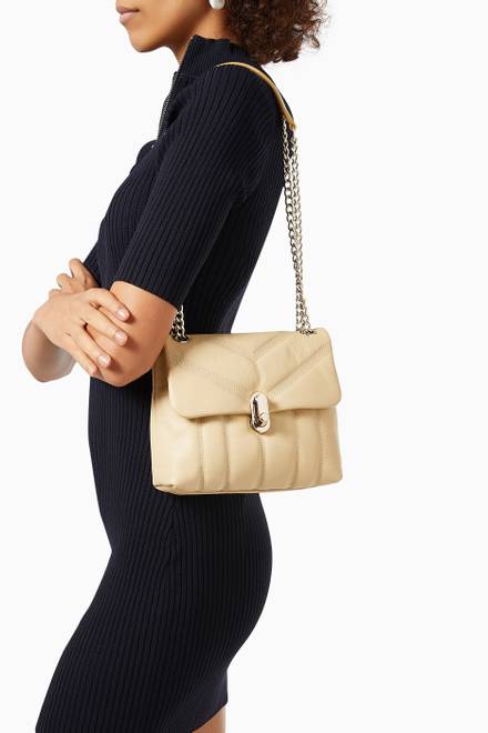 hover state of Ayalina Quilted Mini Crossbody Bag in Leather    