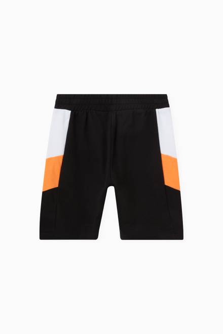 hover state of EA7 Bermuda Color Block Shorts in Cotton   