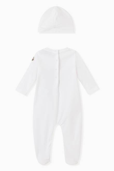 hover state of Love Moncler Print Playsuit & Hat in Cotton  