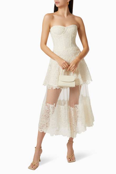 hover state of Harlow Midi Dress in Lace 