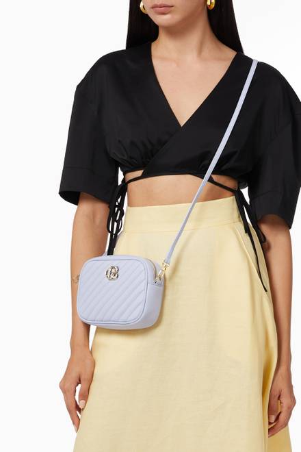 hover state of Convertible Crossbody Bag in Quilted Leather    