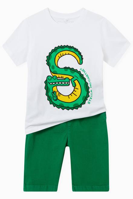 hover state of Alligator Print T-Shirt in Jersey 