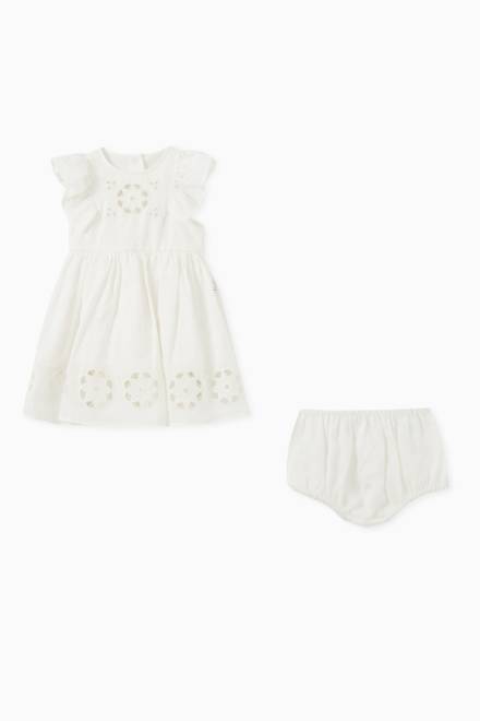 hover state of Frilled Dress and Bloomers in Ramie  