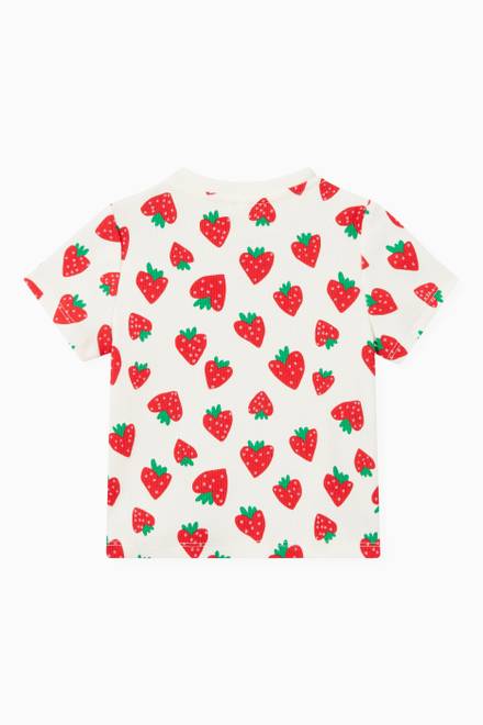 hover state of Strawberry Print T-Shirt in Sustainable Cotton  