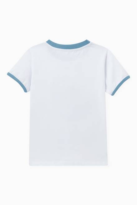 hover state of John Football Print T-shirt in Cotton Jersey    