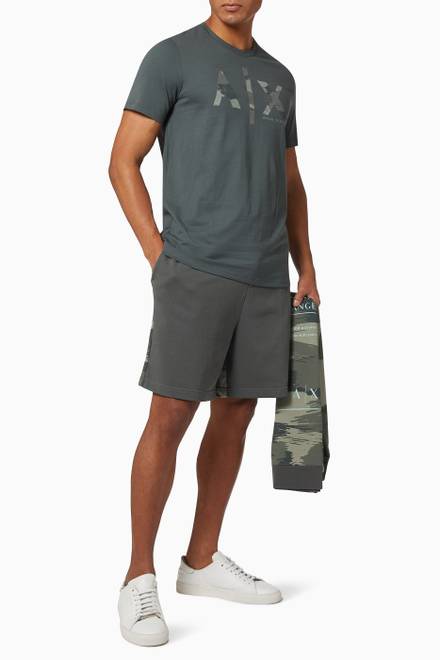 hover state of Camo Bermuda Shorts in Jersey
