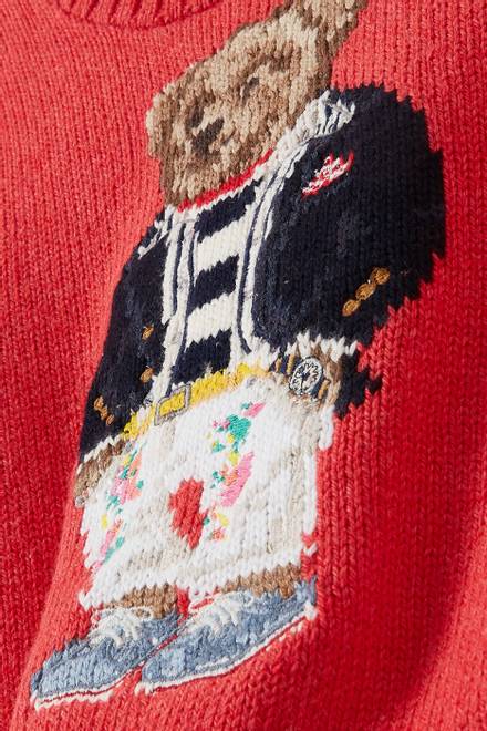 hover state of Polo Bear Jumper in Cotton 