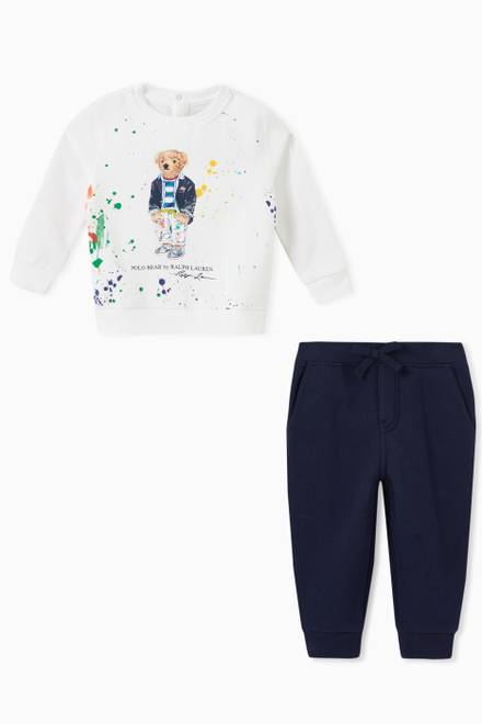 hover state of Polo Bear Tracksuit in Fleece, Set of Two   