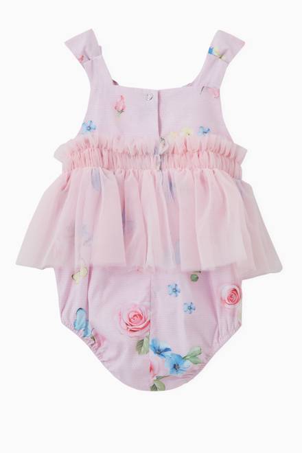 hover state of Tiny Lapin Romper in Tulle and Cotton 
