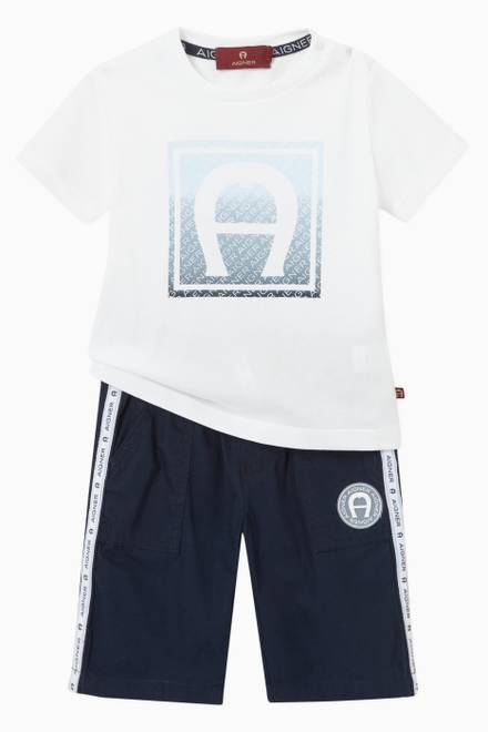 hover state of Logo Tape Shorts in Cotton  