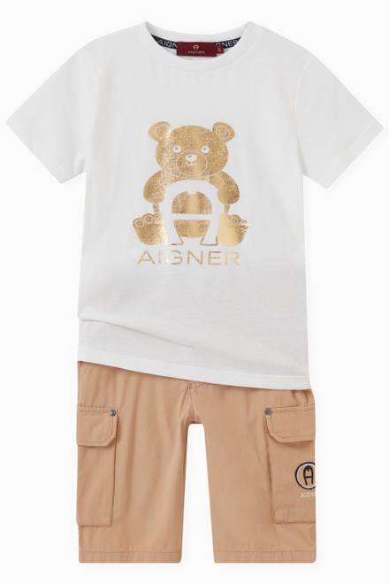 hover state of Teddy Logo T-shirt in Cotton  