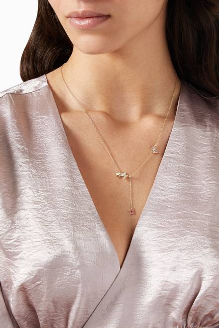 hover state of Astrid Lariat Necklace  