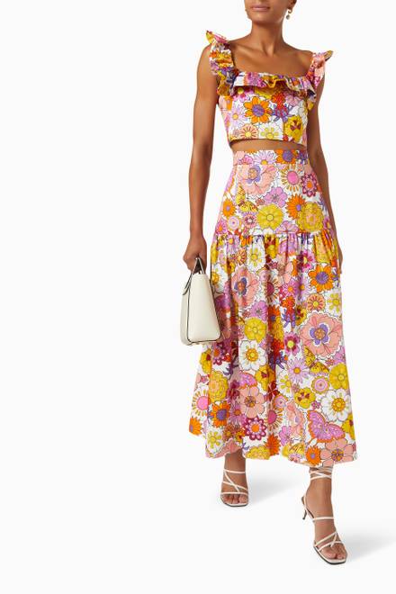 hover state of Jazz Midi Skirt in Cotton 