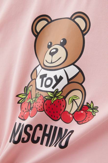 hover state of Teddy & Fruit Print T-shirt in Cotton