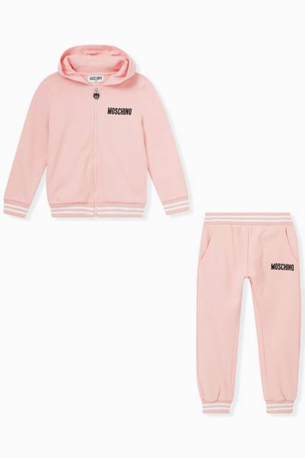 hover state of Teddy Bear Hooded Tracksuit in Cotton