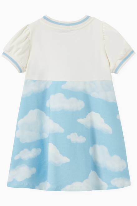 hover state of Tweety Cloud Print Dress in Cotton Jersey  