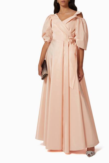 hover state of Ruffled Sleeve Gown