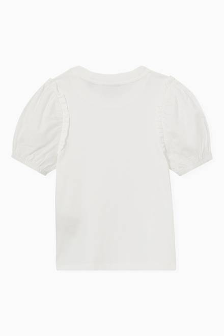 hover state of Balloon-sleeved T-shirt in Cotton  