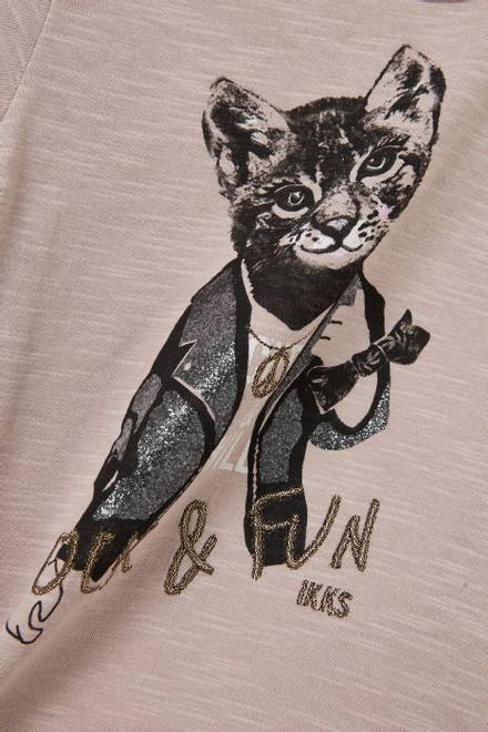 hover state of Glittery Lynx T-shirt in Organic Cotton