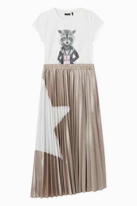 hover state of Pleated Long Skirt   