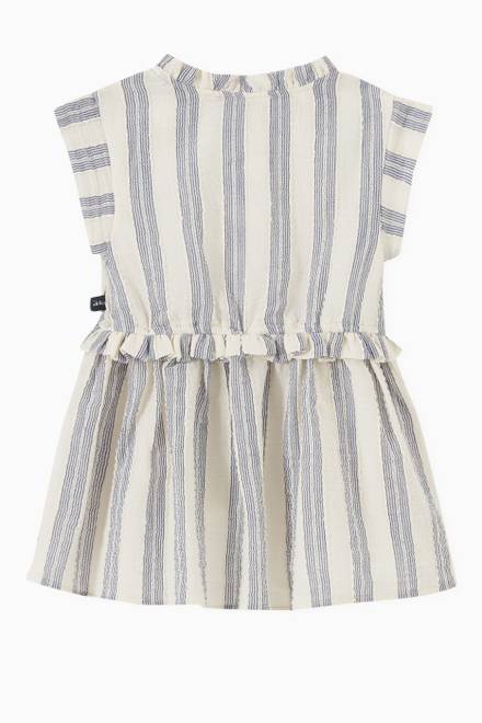 hover state of Striped Dress in Cotton Blend  