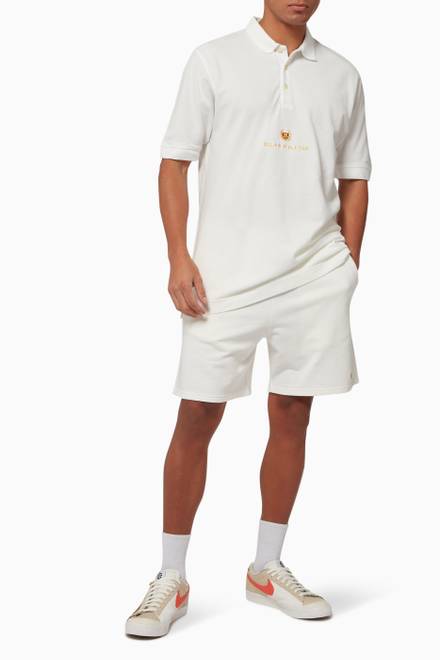 hover state of Academy Crest Polo Shirt in Cotton Pique  