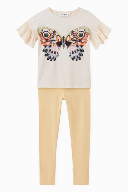 hover state of Rayah Exotic Butterfly T-Shirt in Stretch Cotton 