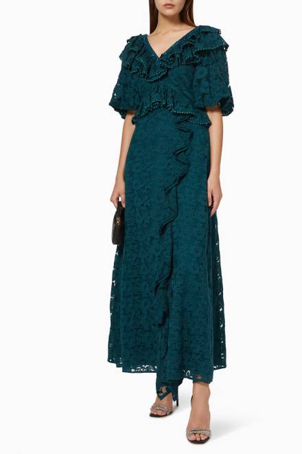 hover state of Corinthe Maxi Dress in Embellished Lace  