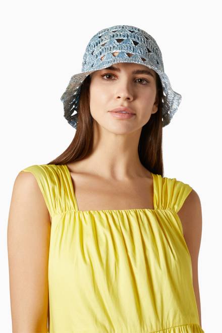 hover state of Saveria Bucket Hat in Viscose 