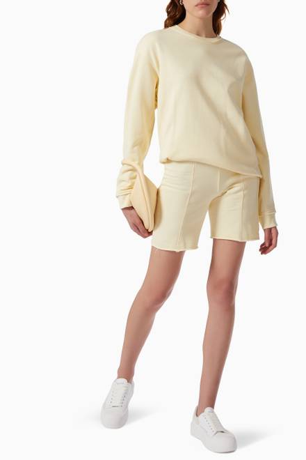 hover state of Panel Sweatshorts in Cotton Terry   