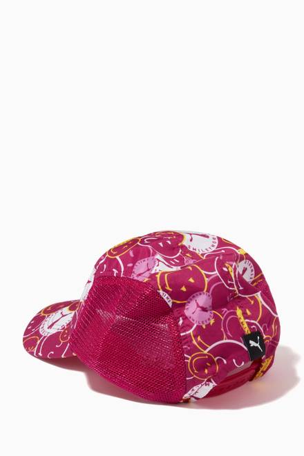 hover state of SMILEY 5 Panel Youth Cap in Recycled Fabric  