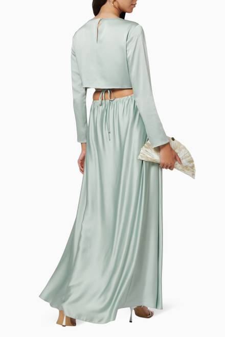 hover state of Kamryn Leisure Dressing Gown in Satin  