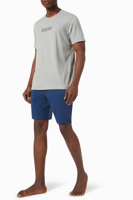 hover state of Steel Cotton Lounge Shorts 