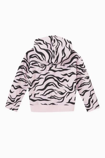 hover state of Zebra Print Hoodie in Cotton