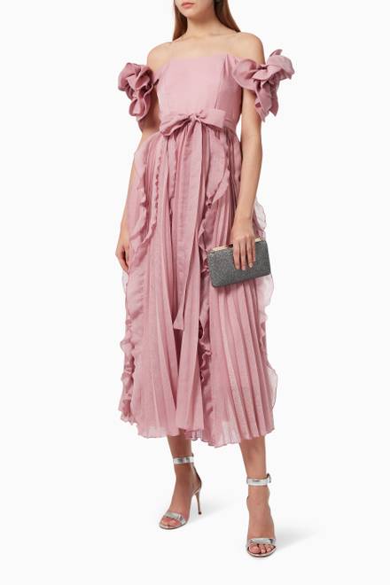 hover state of Ruffle Belted Dress 