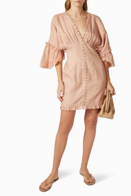 hover state of Taylor Mini Dress in Linen & Ramie   