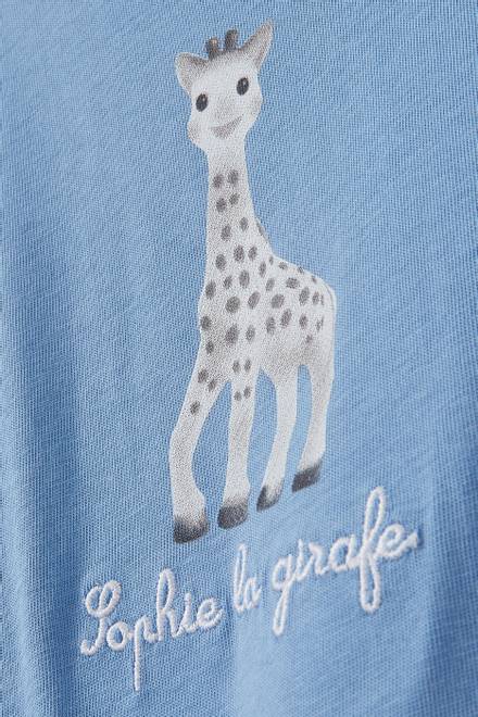 hover state of Giraffe Logo Print T-shirt in Cotton 